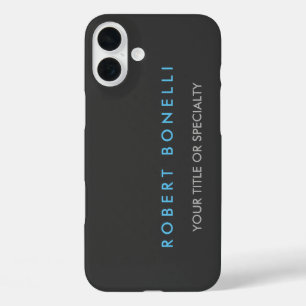 Grey Blue Trendy iPhone 16 Plus Case