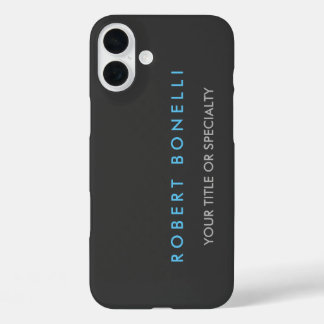 Grey Blue Trendy iPhone 16 Plus Case
