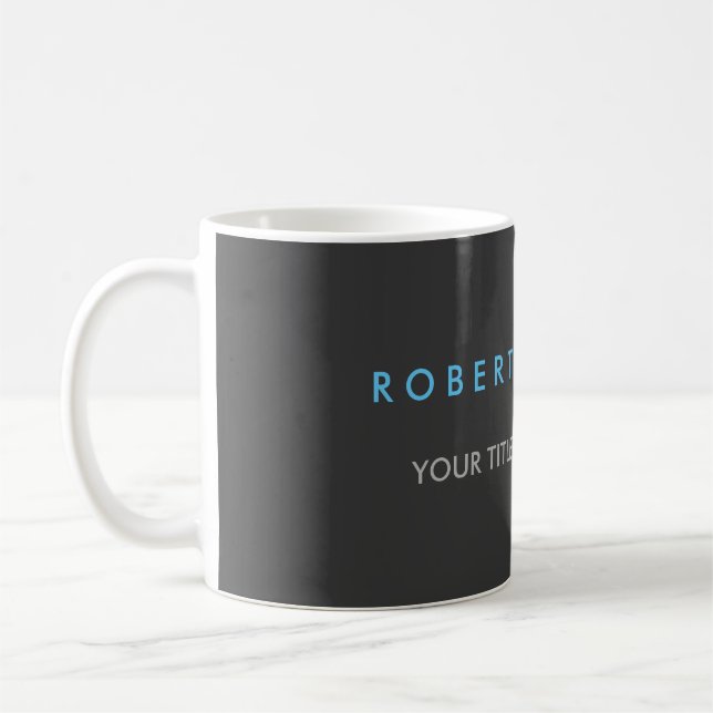 Grey Blue Trendy Coffee Mug (Left)
