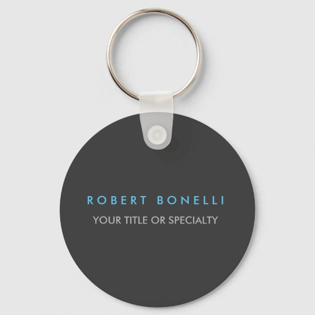 Grey Blue Trendy Keychain (Front)