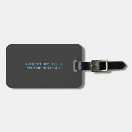 Grey Blue Trendy Luggage Tag