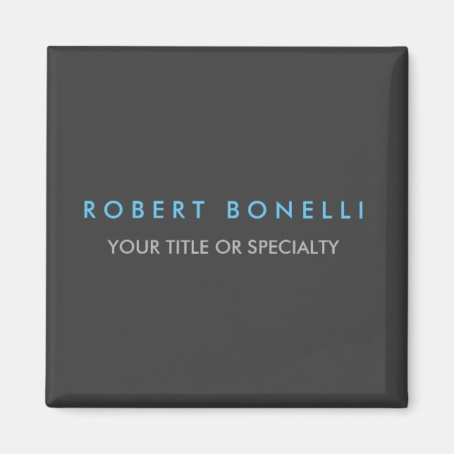 Grey Blue Trendy Magnet (Front)