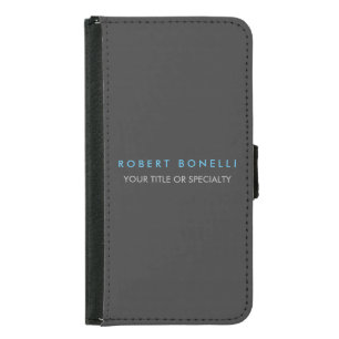 Grey Blue Trendy Samsung Galaxy S5 Wallet Case