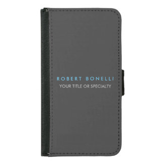 Grey Blue Trendy Samsung Galaxy S5 Wallet Case