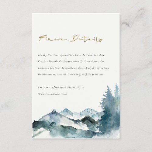 Grey Blush Green Blue Mountain Pine Wedding Detail