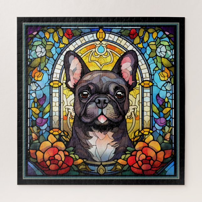 Grey Boston Terrier Puzzle (Vertical)