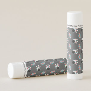 Grey Bowling Lip Balm Party Favors