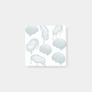 Grey Brains and Melting Clocks Post-it Notes