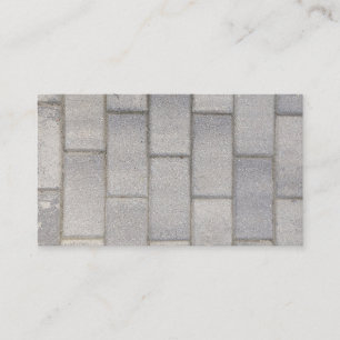Grey Brick Cement Sidewalk Business Card