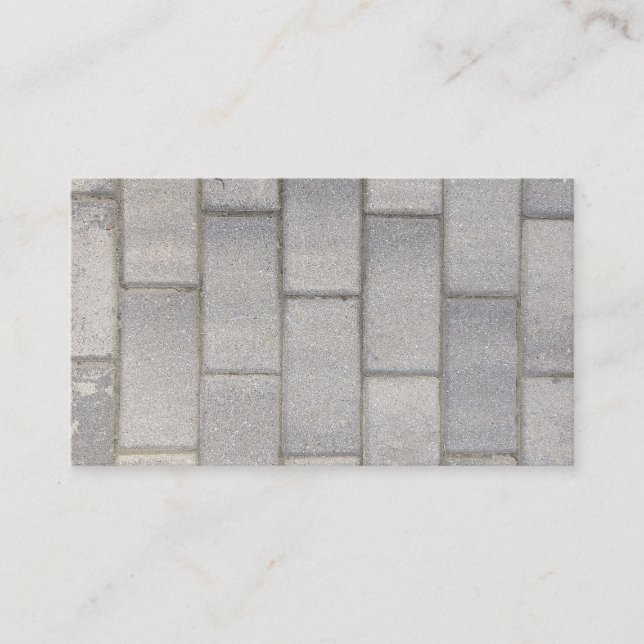 Grey Brick Cement Sidewalk  Business Card (Front)