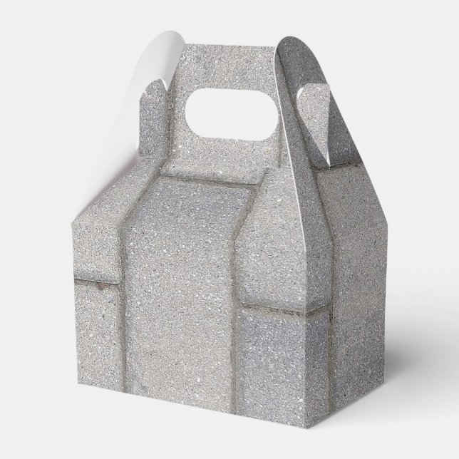 Grey Brick Cement Sidewalk  Favor Boxes (Front Side)