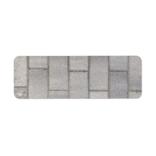 Grey Brick Cement Sidewalk  Label