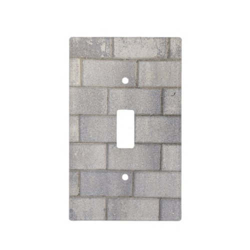 Grey Brick Cement Sidewalk Light Switch Cover