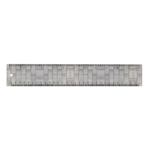 Grey Brick Cement Sidewalk Ruler