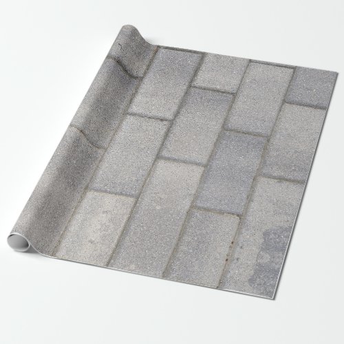 Grey Brick Cement Sidewalk Wrapping Paper