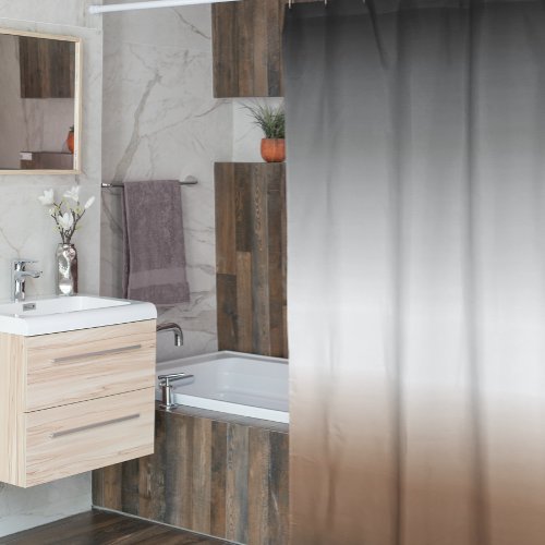 Grey Brown Ombre  Shower Curtain