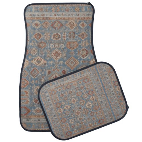 Grey  Brown Persian Pattern  Car Floor Mat
