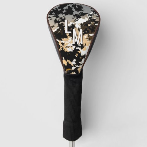 Grey Brown Tan Camouflage Golf Head Cover