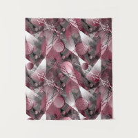 Grey, Burgundy, white abstract pattern.