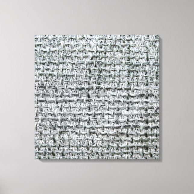 Grey Burlap Canvas Print (Front)