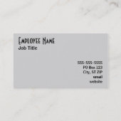 Grey Business Card (Back)