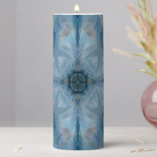 Grey Butterflies Pillar Candle