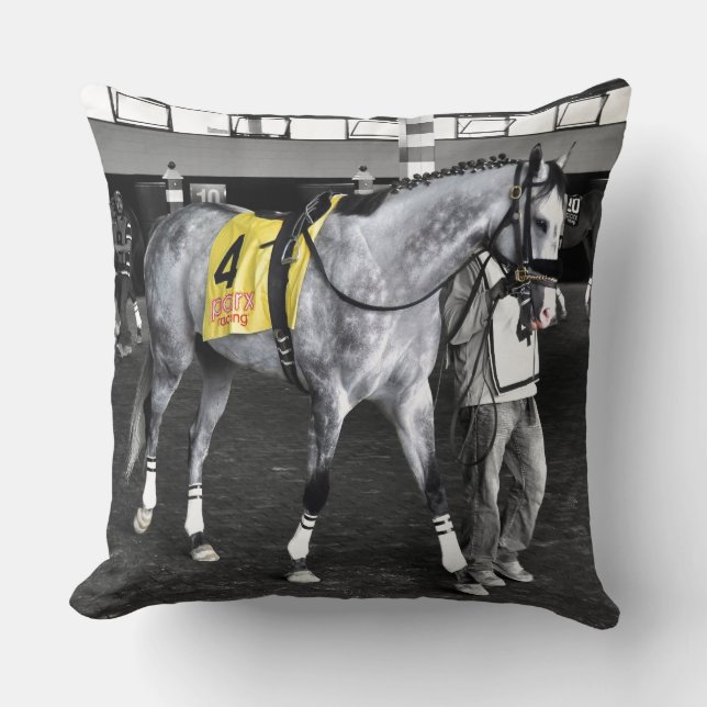 Grey by You Throw Pillow (Front)