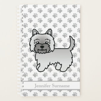 Grey Cairn Terrier Cute Cartoon Dog &amp; Text Planner