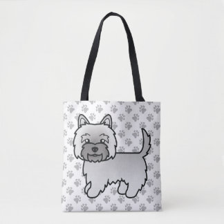 Grey Cairn Terrier Cute Cartoon Dog Tote Bag
