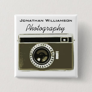 Grey Camera Photography Business Button