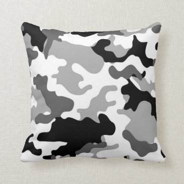 Grey Camo Throw Pillow Grey Camo Throw Pillow