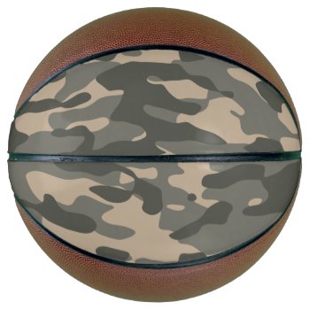 Grey Camouflage Basketball by JukkaHeilimo at Zazzle