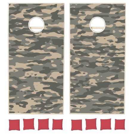 Grey Camouflage Cornhole Set