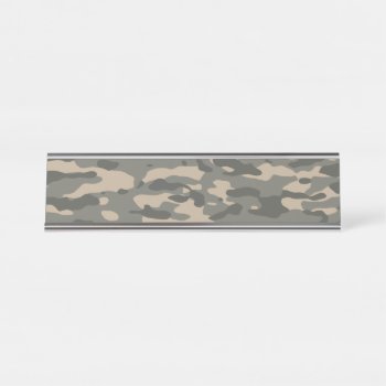 Grey Camouflage Desk Name Plate by JukkaHeilimo at Zazzle