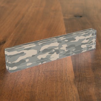 Grey Camouflage Desk Name Plate by JukkaHeilimo at Zazzle