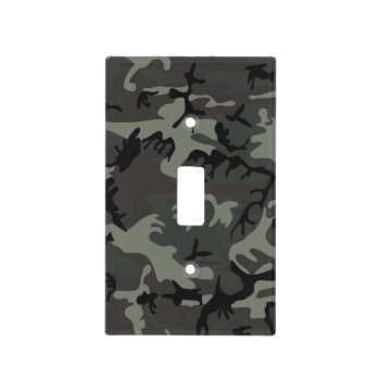 Grey Camouflage Light Switch Cover by Method77 at Zazzle