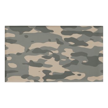 Grey Camouflage Name Tag by JukkaHeilimo at Zazzle
