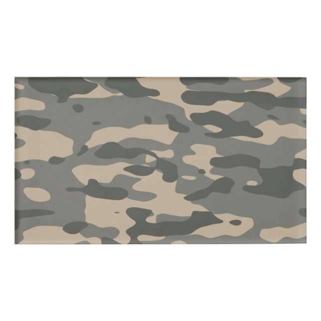 Grey camouflage name tag (Front)