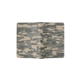 Grey camouflage passport holder