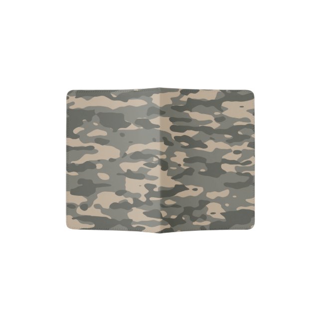 Grey camouflage passport holder (Opened)