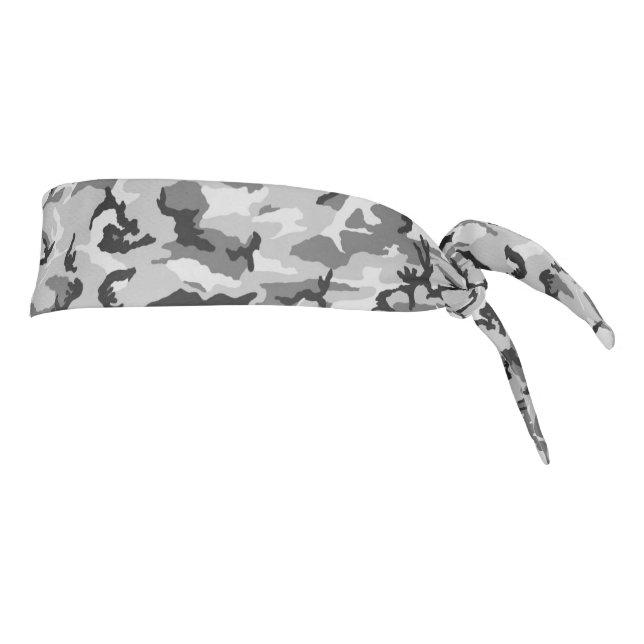 Grey Camouflage Patterned Tie Headband (Rotate 90)