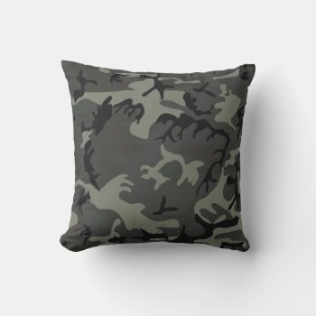 Grey Camouflage Pillows by Method77 at Zazzle
