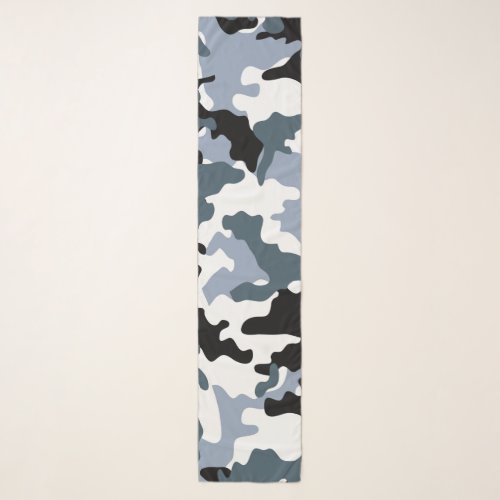 Grey Camouflage Scarf