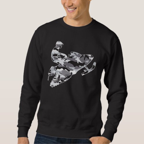 Grey Camouflage Snowmobiler Sweatshirt