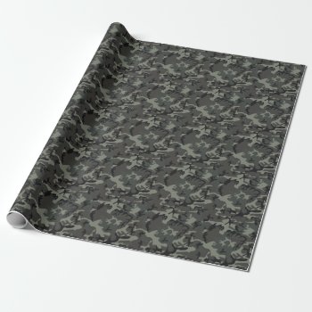 Grey Camouflage Wrapping Paper by Method77 at Zazzle