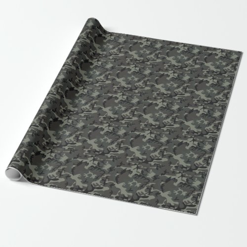 Grey camouflage Wrapping Paper