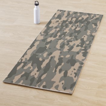 Grey Camouflage Yoga Mat by JukkaHeilimo at Zazzle