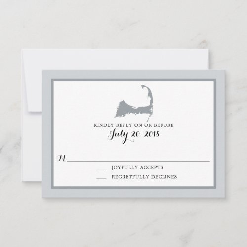 Grey Cape Cod  Wedding RSVP