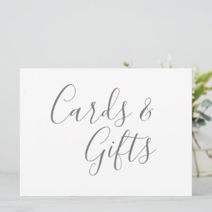 Grey Cards & Gifts Calligraphy Text