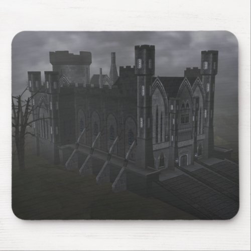 Grey Castle Mouse Pad